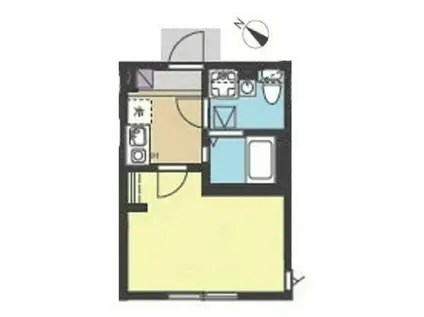 ベイノワール追浜(1K/1階)の間取り写真