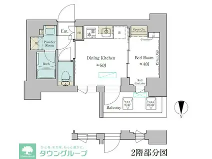 BRILLIA IST 武蔵小杉(1DK/4階)の間取り写真