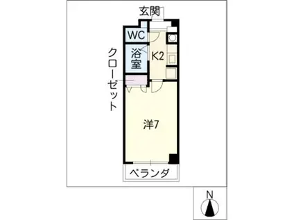 LIFE壱番館(1K/1階)の間取り写真