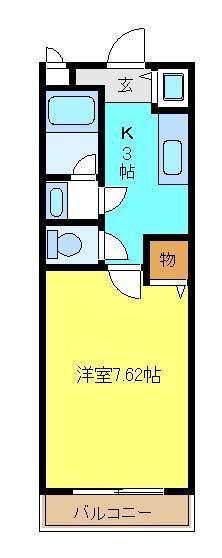 シュライク2000(1K/2階)の間取り写真