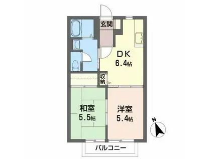 ディアス310A(2DK/2階)の間取り写真