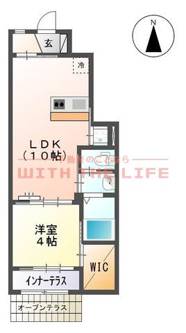 SEEDLING HILL 2G II(1LDK/1階)の間取り写真