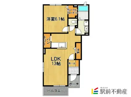 レスポアールV(1LDK/1階)の間取り写真