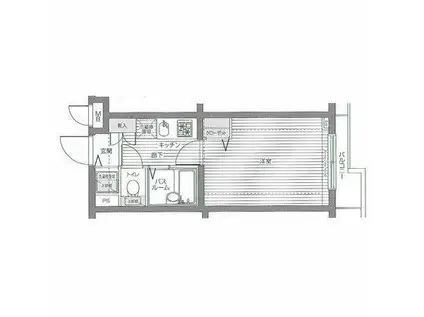 トーシンフェニックス牛込神楽坂(1K/3階)の間取り写真