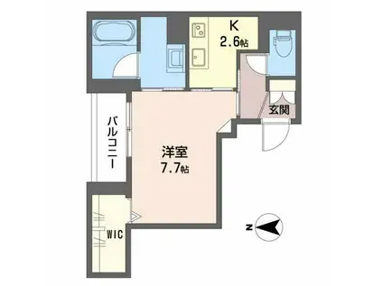 GRAND LE BOIS(1K/4階)の間取り写真