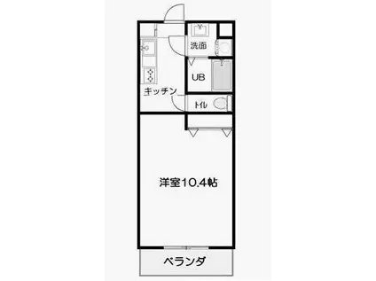 アザレア(1K/1階)の間取り写真