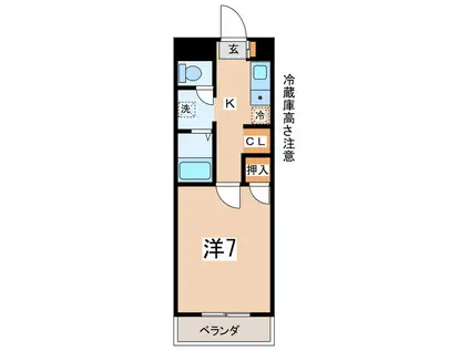 ホワイトボックス(ワンルーム/3階)の間取り写真