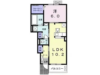 サン メゾン B(1LDK/1階)の間取り写真