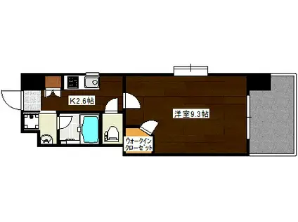 VINS ROCHE(1K/8階)の間取り写真