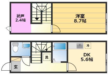 グランデス(1SLDK/1階)の間取り写真
