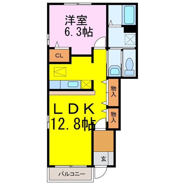 レジデンス(1LDK/1階)の間取り写真