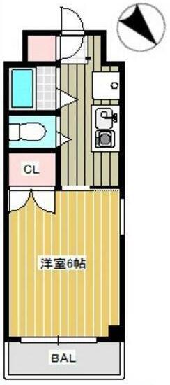 サンビレッジ伊勢原(1K/5階)の間取り写真