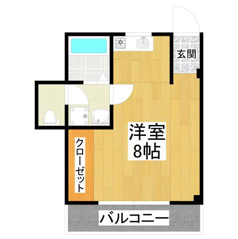 ネオレジデンスサカタ(ワンルーム/2階)の間取り写真