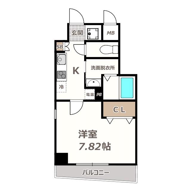 ラフォンテ中野(1K/3階)の間取り写真