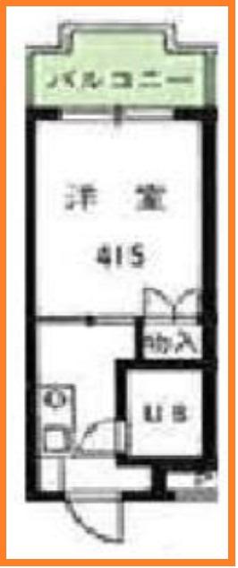 ハイタウン多摩川NO2(1K/4階)の間取り写真