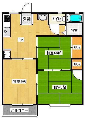 シャトープラザ大宮(3DK/2階)の間取り写真