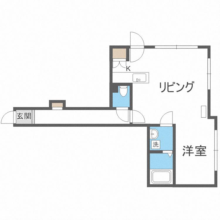 VIVACE KOTONI(1LDK/2階)の間取り写真