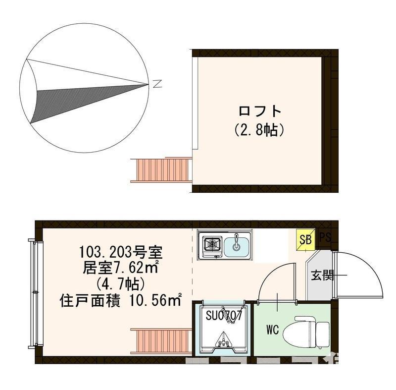 グレース桜上水(ワンルーム/2階)の間取り写真