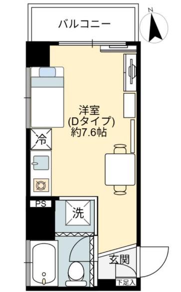 OAZO 庄内西町(ワンルーム/2階)の間取り写真