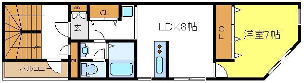 アルウェットT(1LDK/2階)の間取り写真