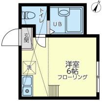 ユナイト追浜ヴィーナス(ワンルーム/2階)の間取り写真