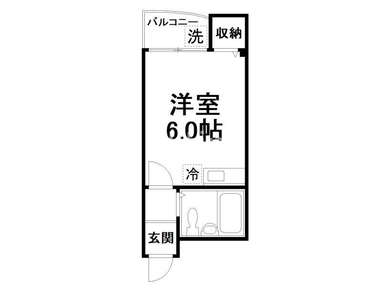ハイツメンデルスゾーン(ワンルーム/2階)の間取り写真