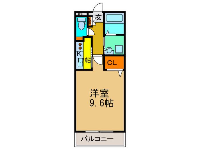 キリベアート(1K/1階)の間取り写真