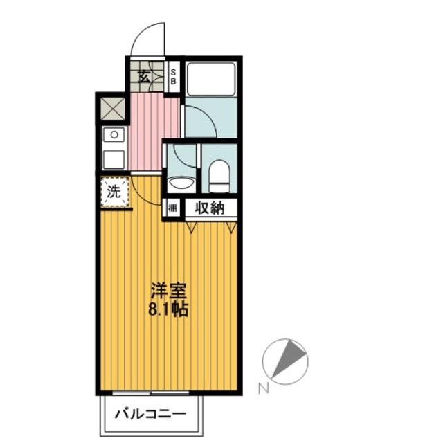 イマージュ日吉(1K/1階)の間取り写真