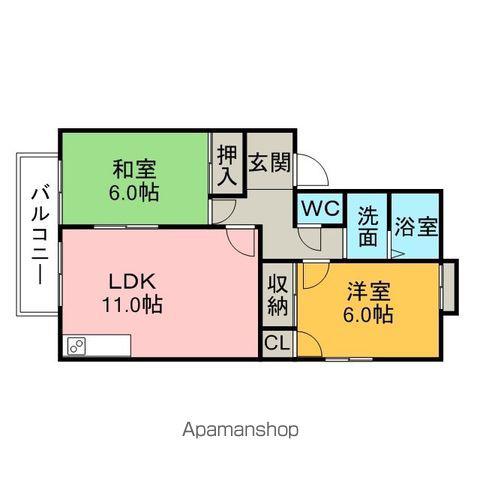 グランドメゾン依佐美B・C(2LDK/2階)の間取り写真