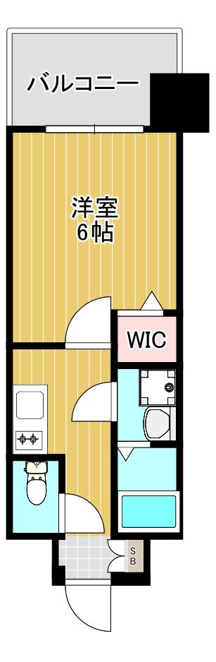 レジュールアッシュ京橋(1K/9階)の間取り写真