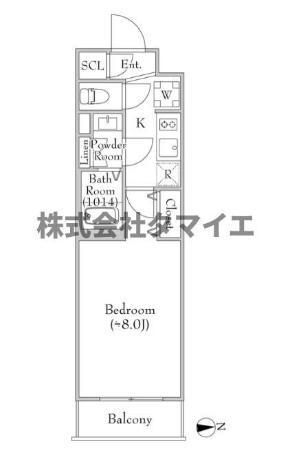 MEJIRORESIDENCE(1K/3階)の間取り写真