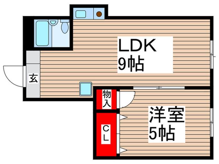 成瀬第一マンション(1LDK/4階)の間取り写真