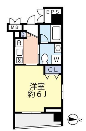 グランヴァンラクシス東大島(1K/5階)の間取り写真