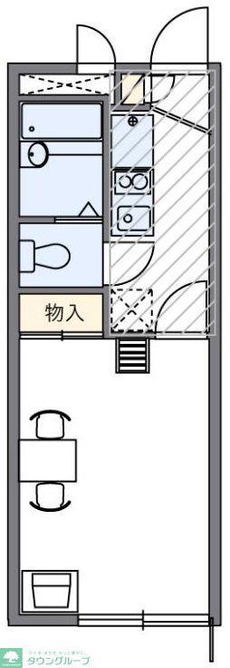 レオパレスエポカ2(1K/2階)の間取り写真