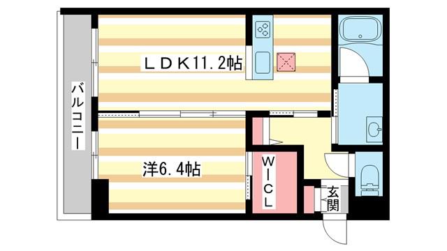 SHAMAISON LUNA(1LDK/1階)の間取り写真