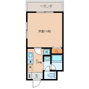 マレア大森(1K/1階)の間取り写真