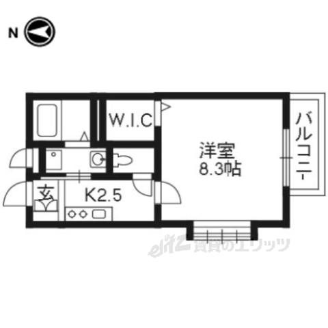 叡山電鉄鞍馬線 岩倉駅(京都) 徒歩14分 2階建 築15年(1K/2階)の間取り写真