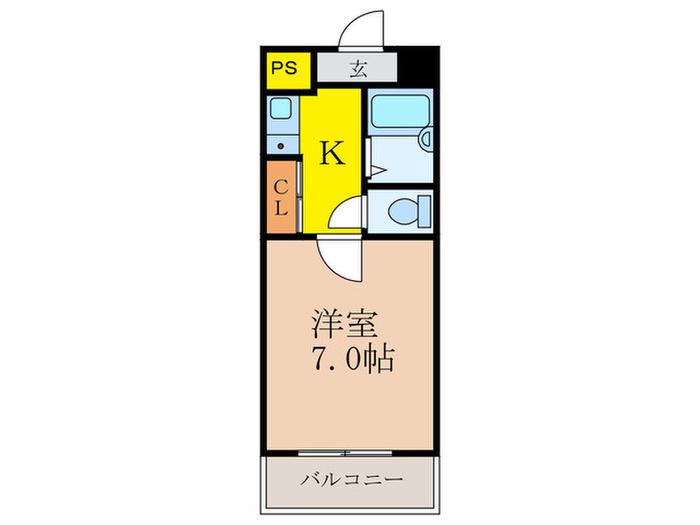 ジュネス新大阪(1K/6階)の間取り写真