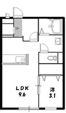 グランメゾン上牟田(1LDK/1階)の間取り写真