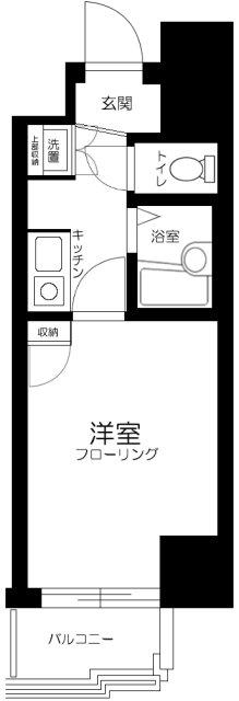 ルーブル西五反田(1K/3階)の間取り写真