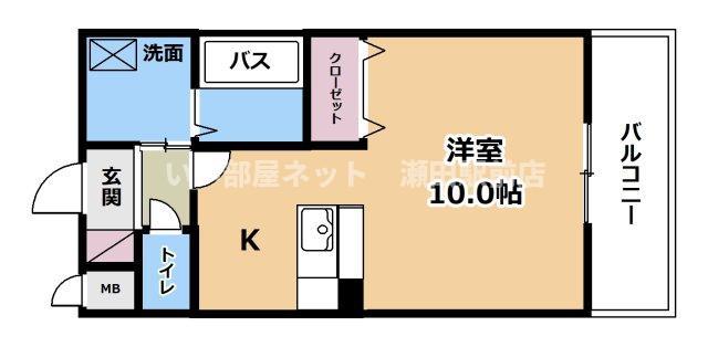 タウンルームけまり(ワンルーム/1階)の間取り写真