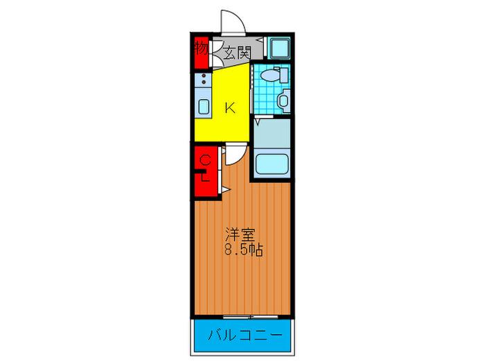 エステムプラザ梅田 中崎町III(1K/6階)の間取り写真