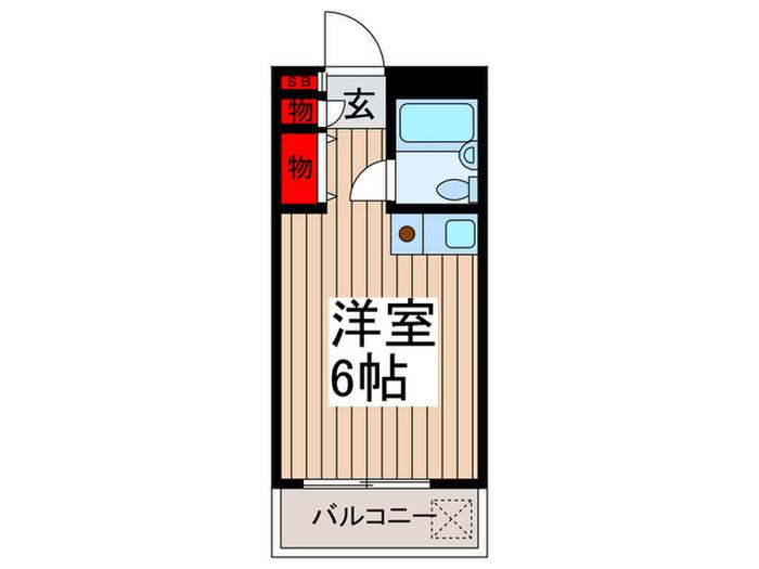 ジョイフル目黒洗足(ワンルーム/4階)の間取り写真