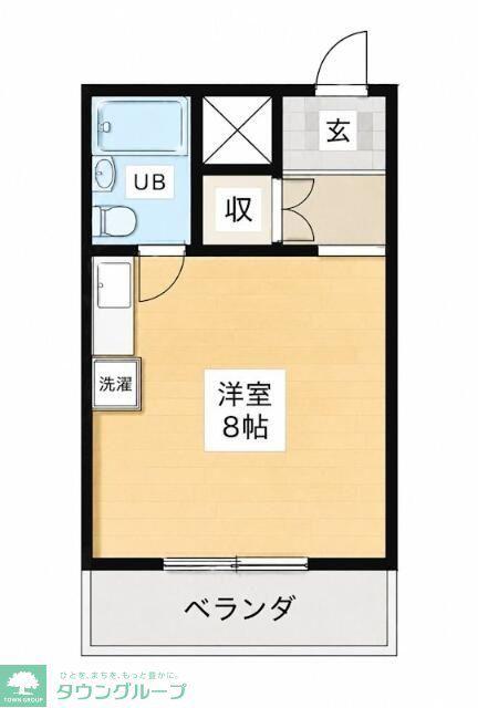 横浜エースマンション(ワンルーム/1階)の間取り写真