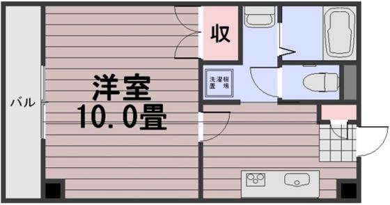 エレガンス京町(1K/6階)の間取り写真