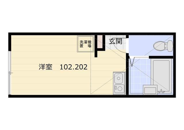 アパートメンツ横浜南太田(ワンルーム/2階)の間取り写真