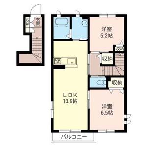 シャーメゾンM(2LDK/2階)の間取り写真
