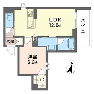 アルプ・フーベル(1LDK/3階)の間取り写真