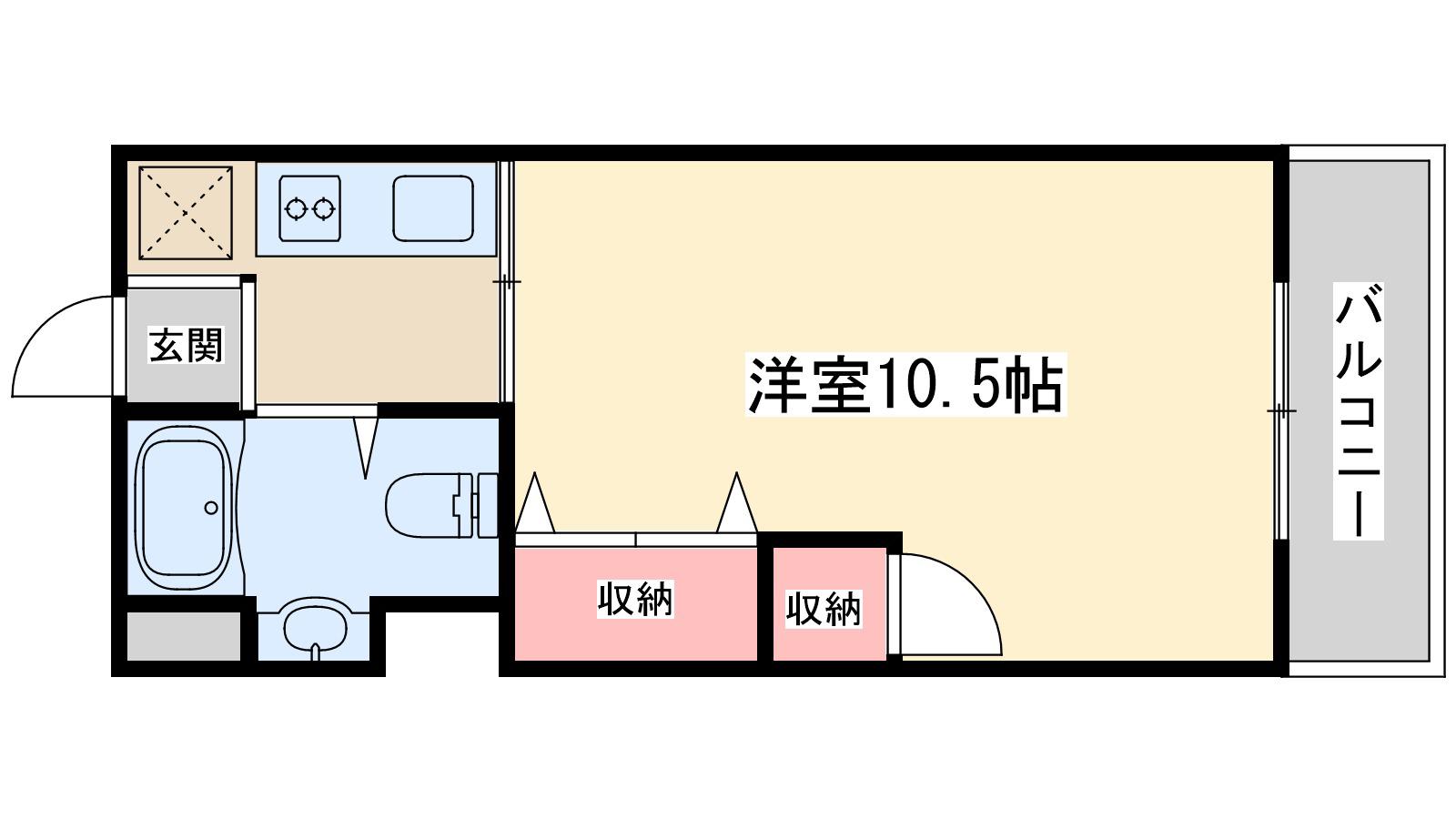 新大阪第一ダイヤモンドマンション(1DK/10階)の間取り写真