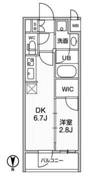 オルタナ住吉(1DK/5階)の間取り写真